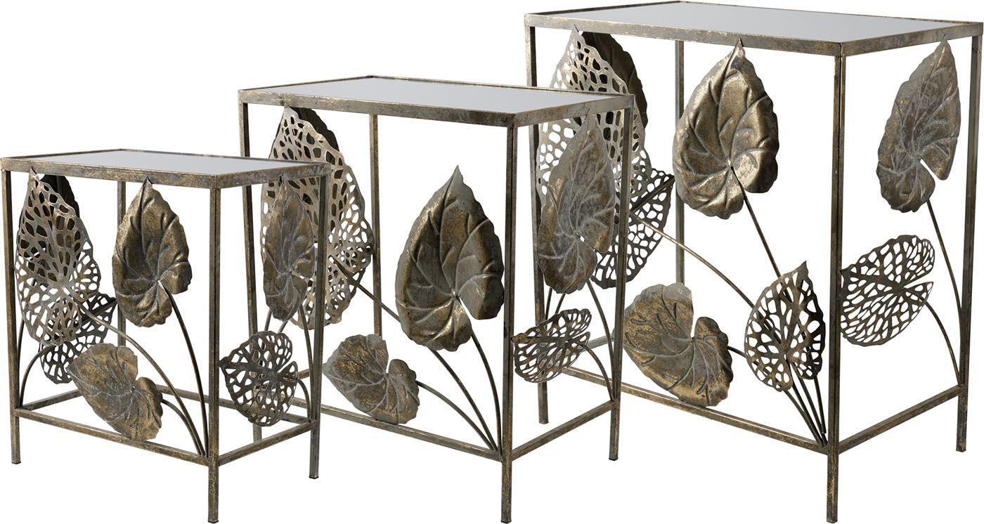 Столики с зеркальной столешницей, набор Glasar 57-036/035/034