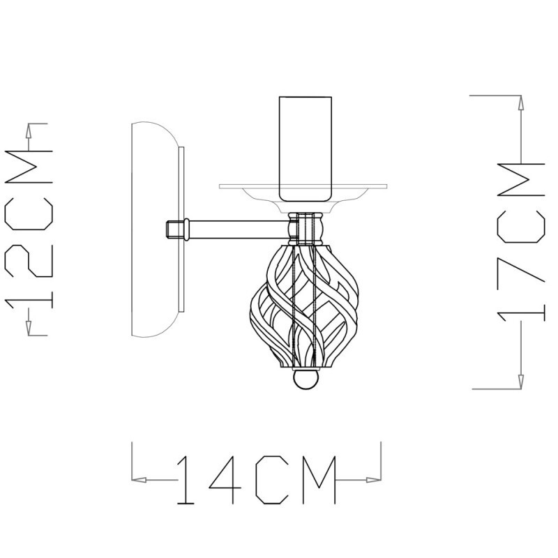 Бра Arte Lamp A4550AP-1CK