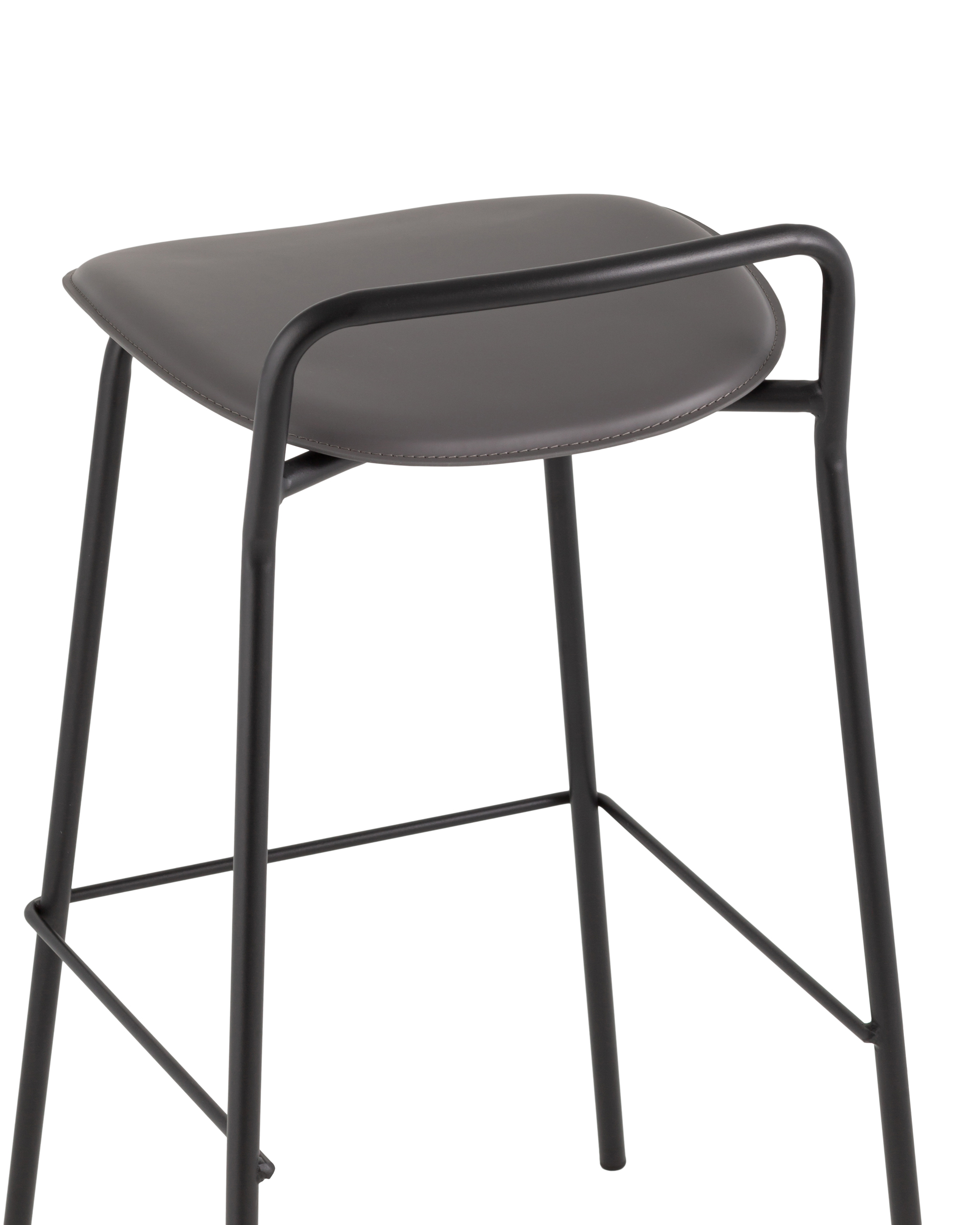 Стул барный Mantis экокожа темно-серый Stool Group