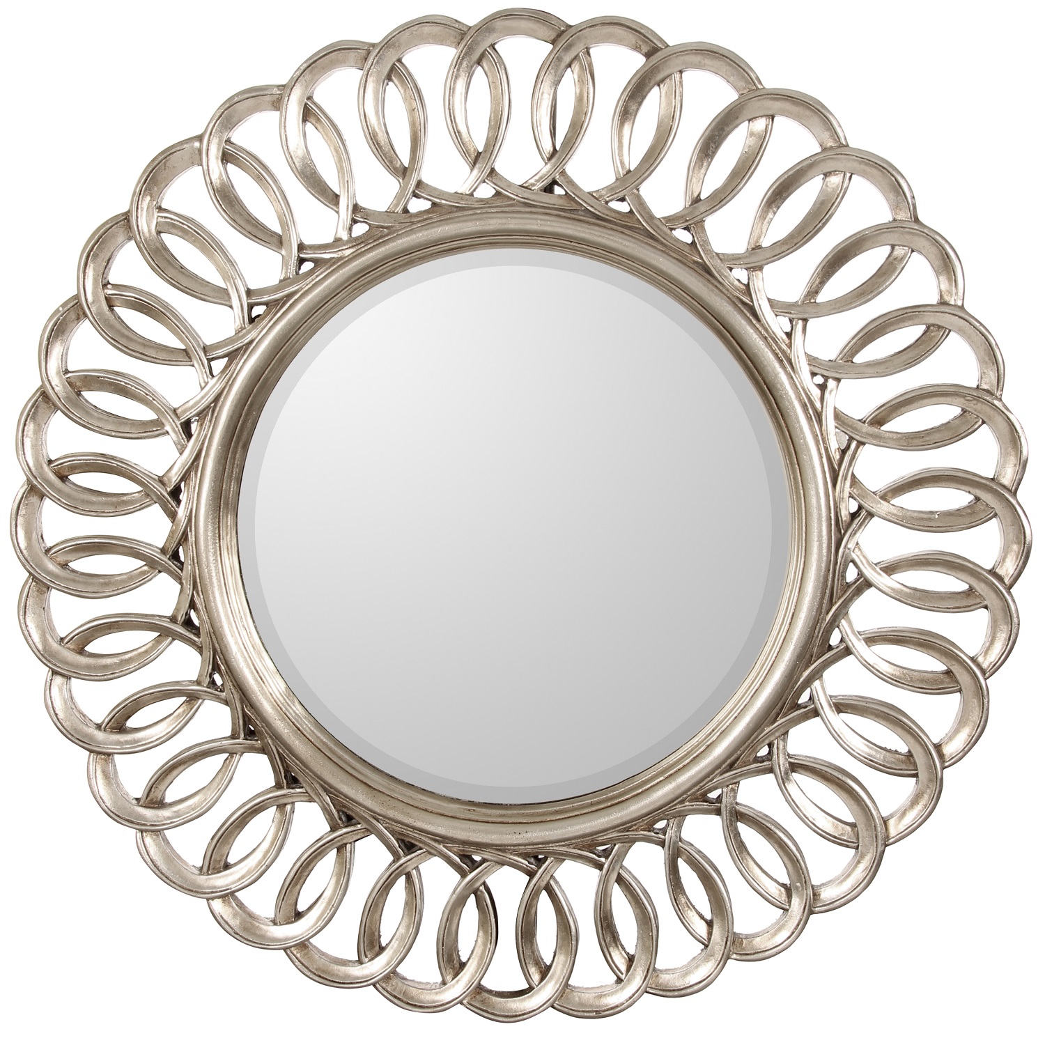 Круглое зеркало в раме Kimberly Silver Art-Zerkalo FA110SL