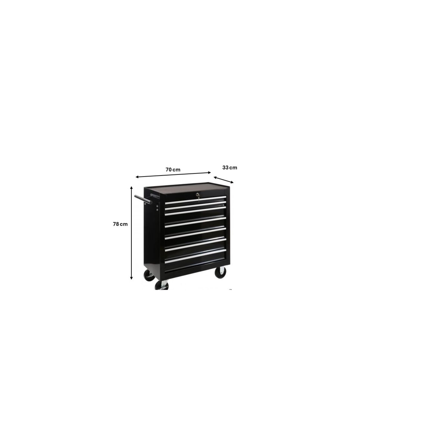 Тележка Trolley Black 7 Drawers KARE 21031