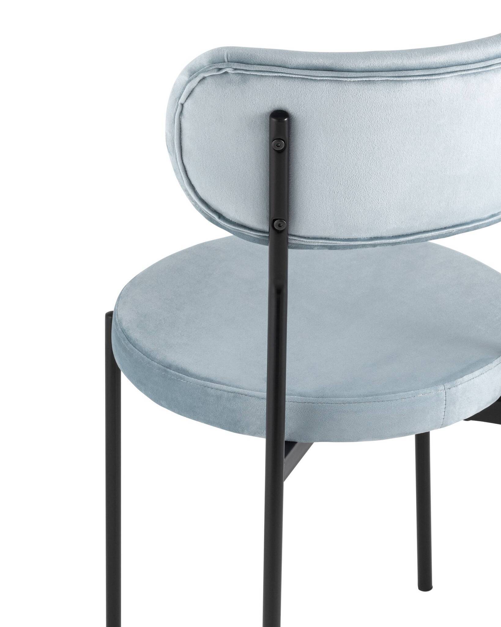 Стул Барбара велюр серо-голубой Stool Group