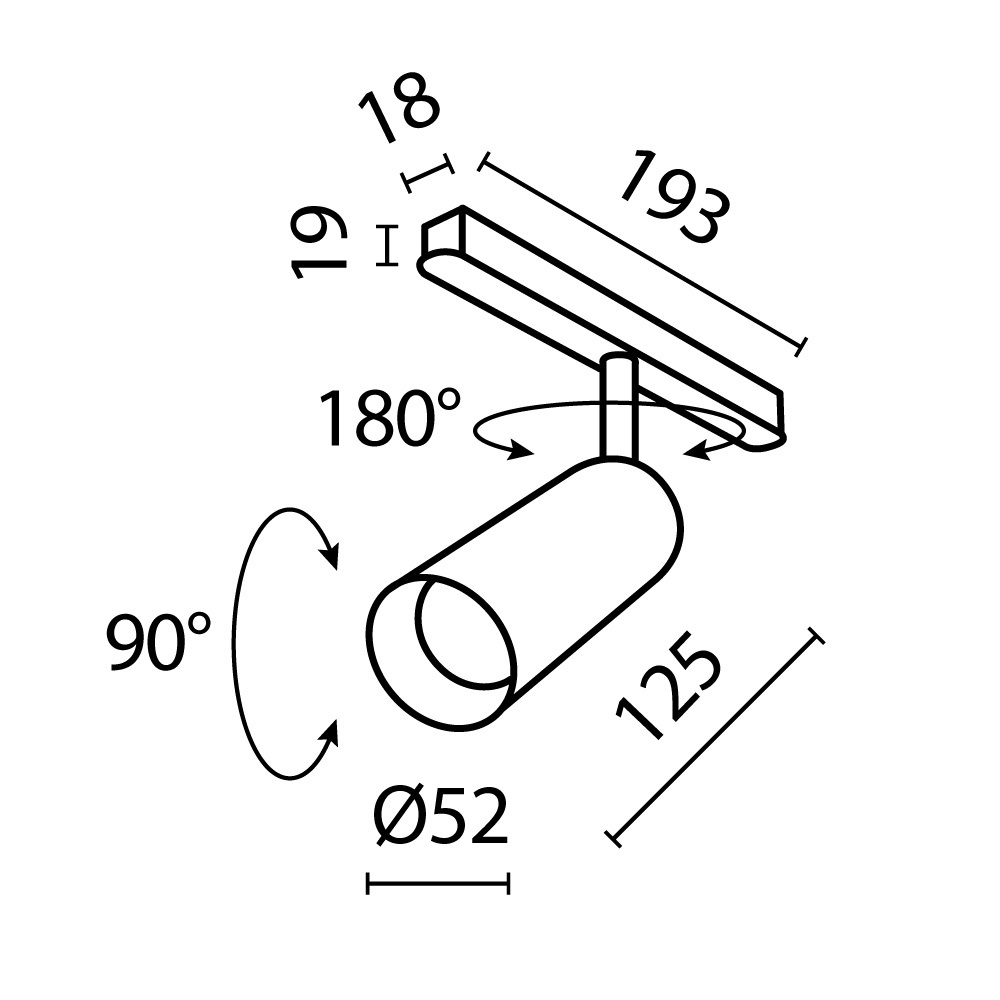 Трековый светильник Technical TR032-4-12W3K-S-DS-W