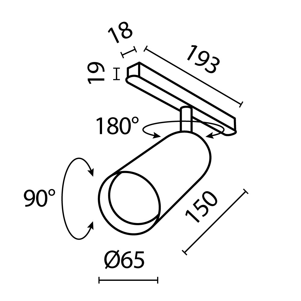 Трековый светильник Technical TR032-2-20W3K-S-W
