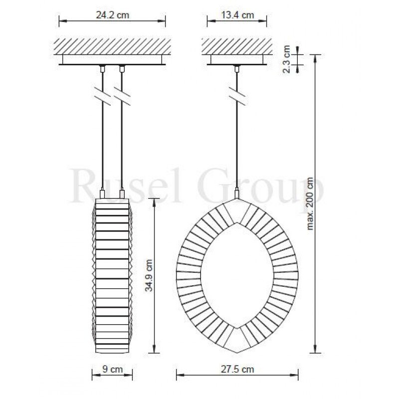 Подвесной светильник Swarovski EYRIS MONO A.9950 NR 700 230