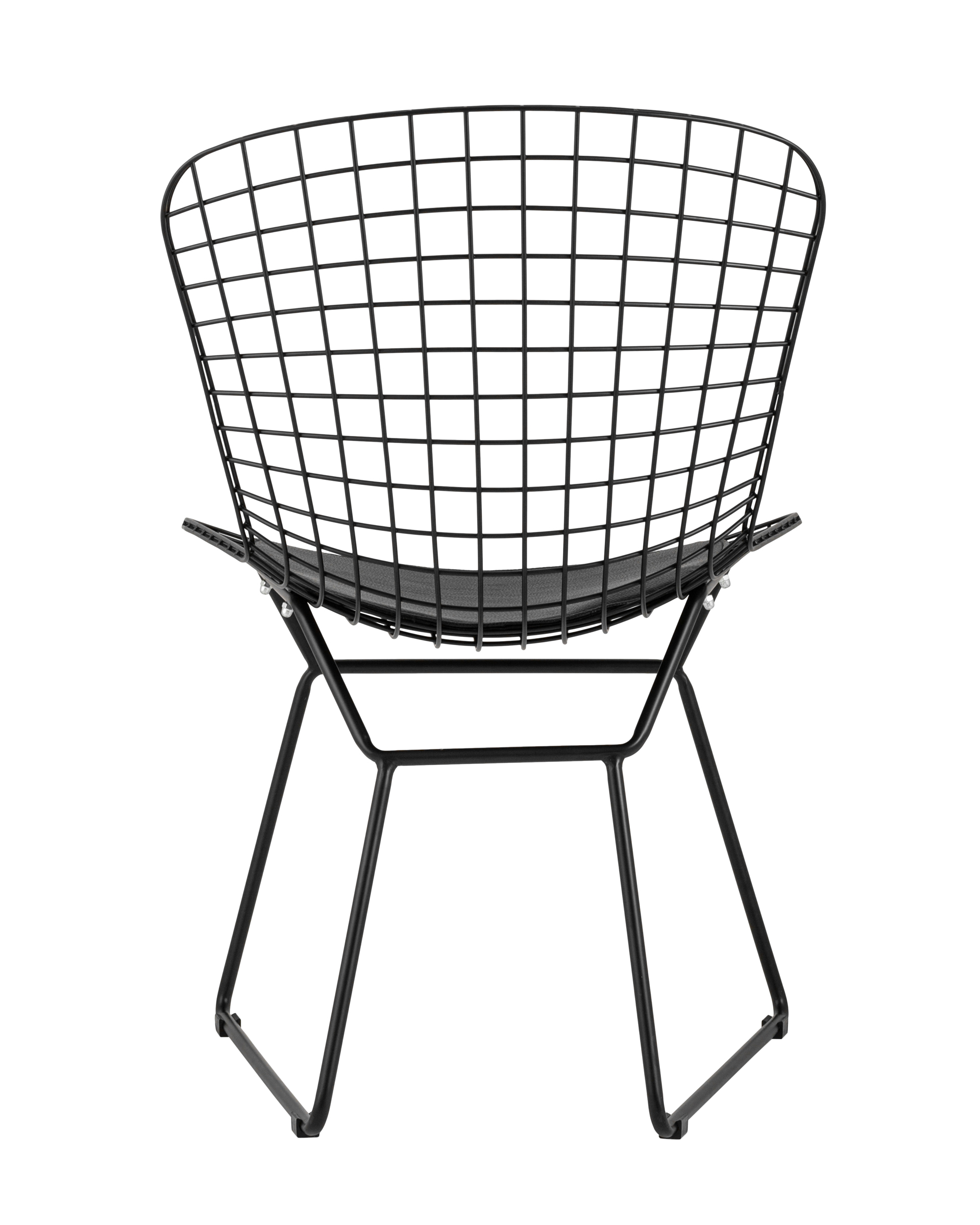 Стул обеденный Bertoia черный с черной подушкой 2 шт Stool Group