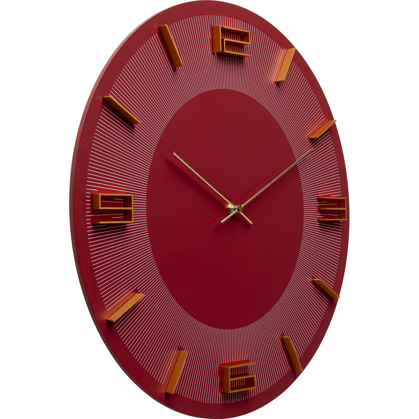 Часы настенные Leonardo Red/Gold Ø49cm KARE 58137
