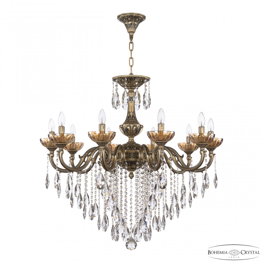 Люстра хрустальная AL78101/10/300 B AGB P Shampan/M-1H Bohemia Ivele Crystal