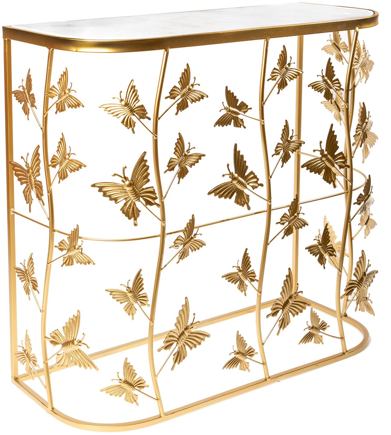 Консоли с белым мрамором, набор Glasar 54-110/109