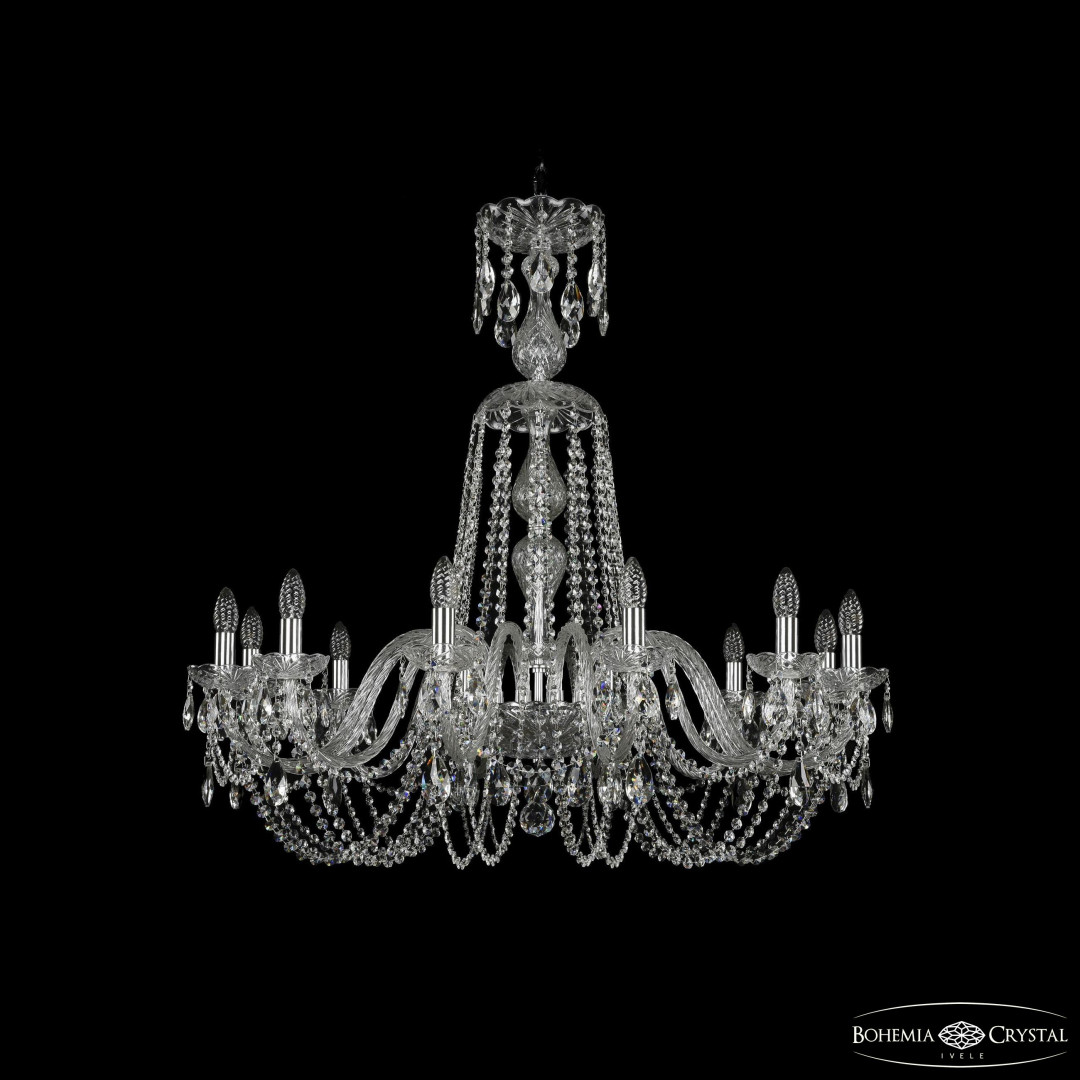 Люстра хрустальная 1402/12/360/XL-95 Ni