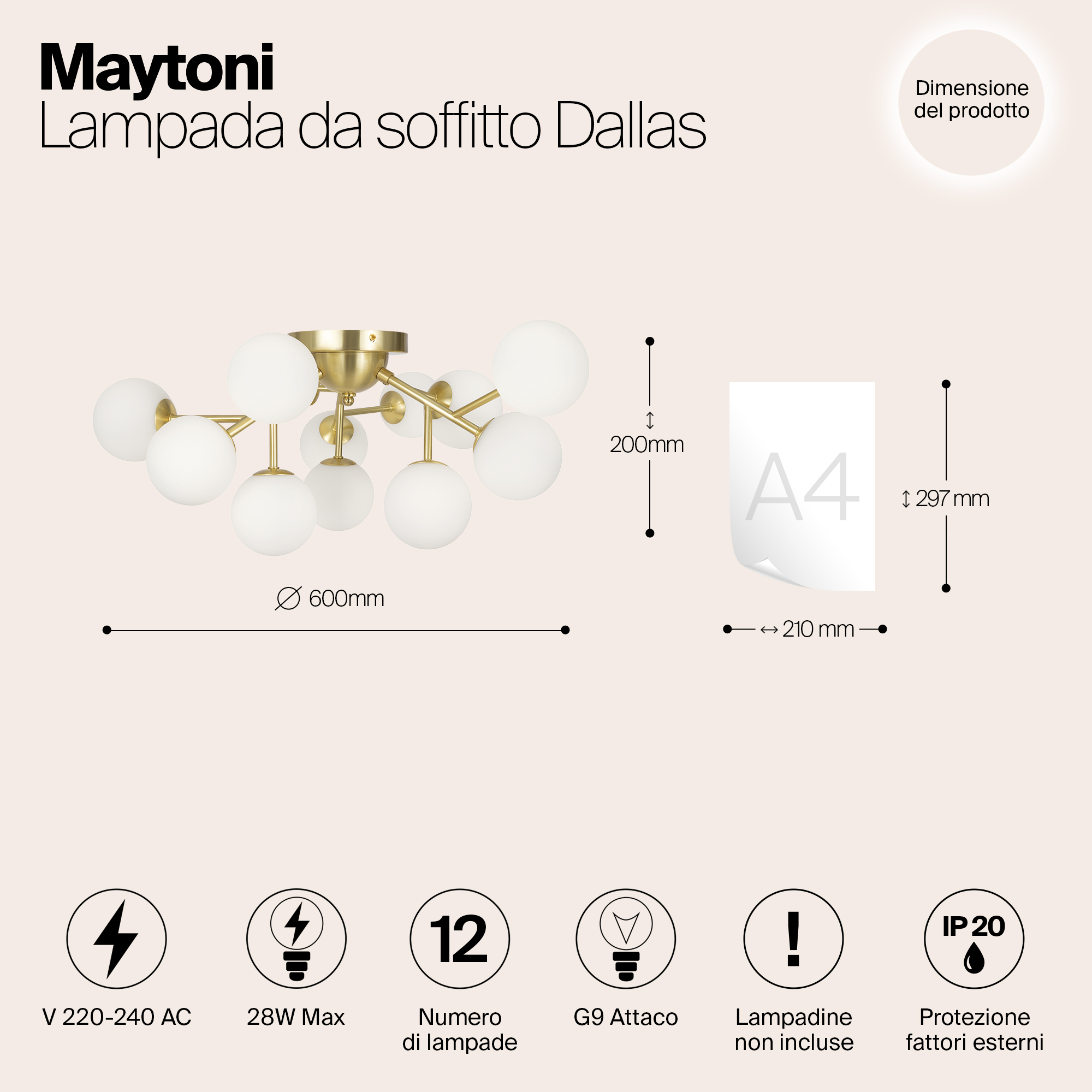Потолочный светильник Maytoni MOD545CL-12BS