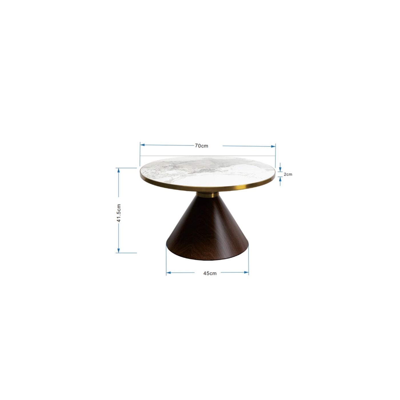 Стол кофейный Cono Marble Ø70 см KARE 87807