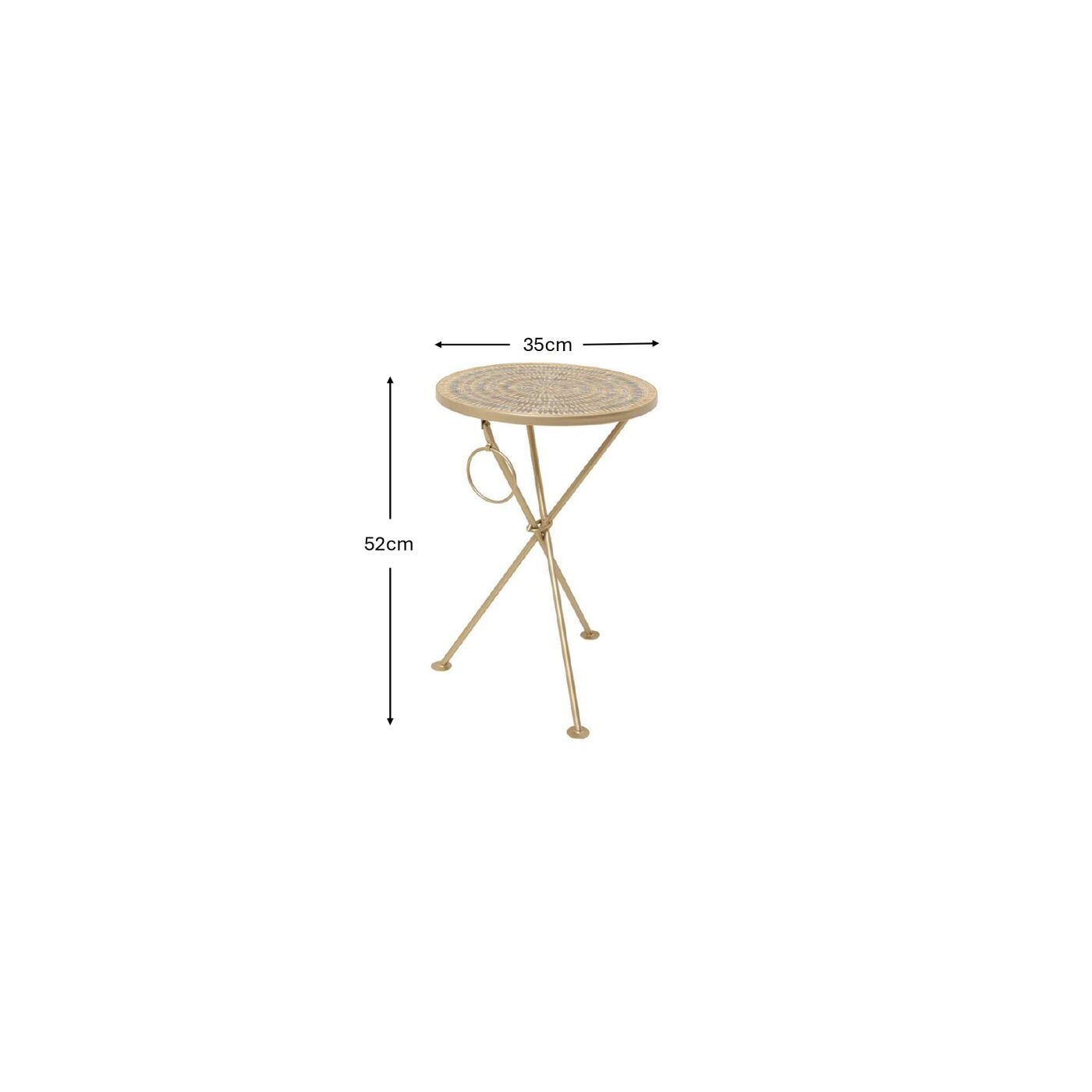 Приставной стол Clack Mosaic Brown Ø35cm KARE 70317