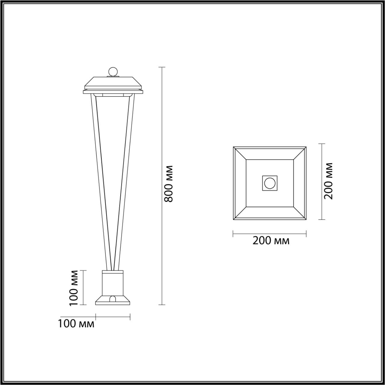 Уличный светильник Odeon Light 6655/12GL3
