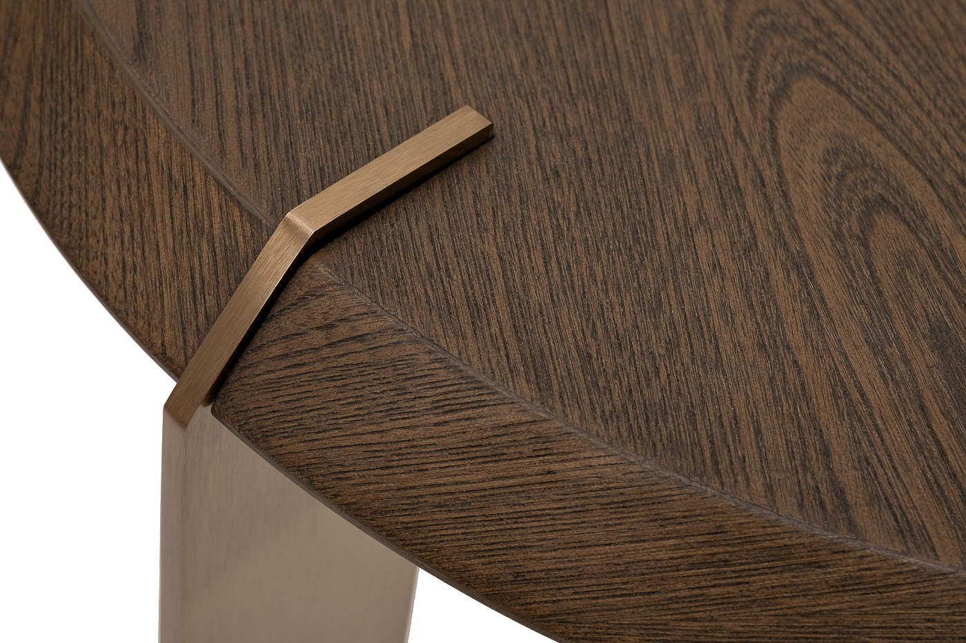 Столик журнальный круглый темный шпон Garda Decor KFG202