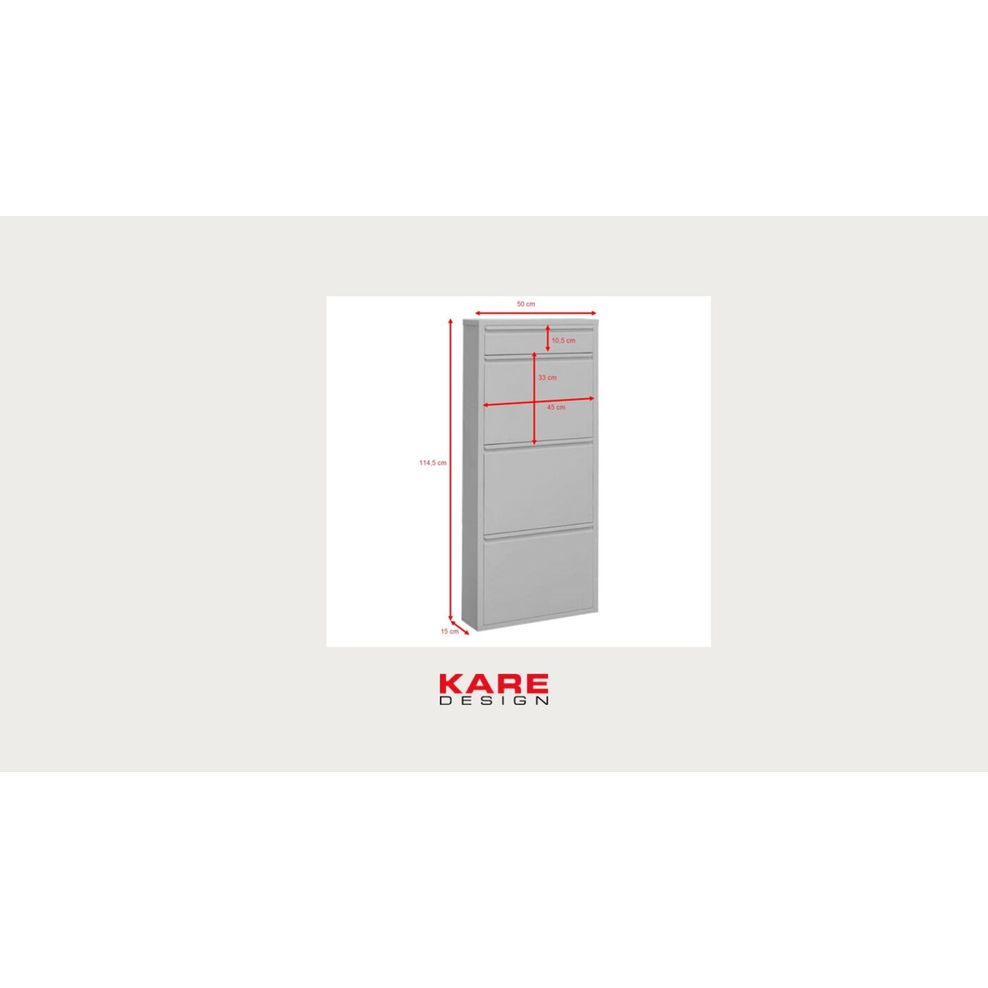 Обувница Caruso 3 Plus 1 Black (MO) KARE 70636