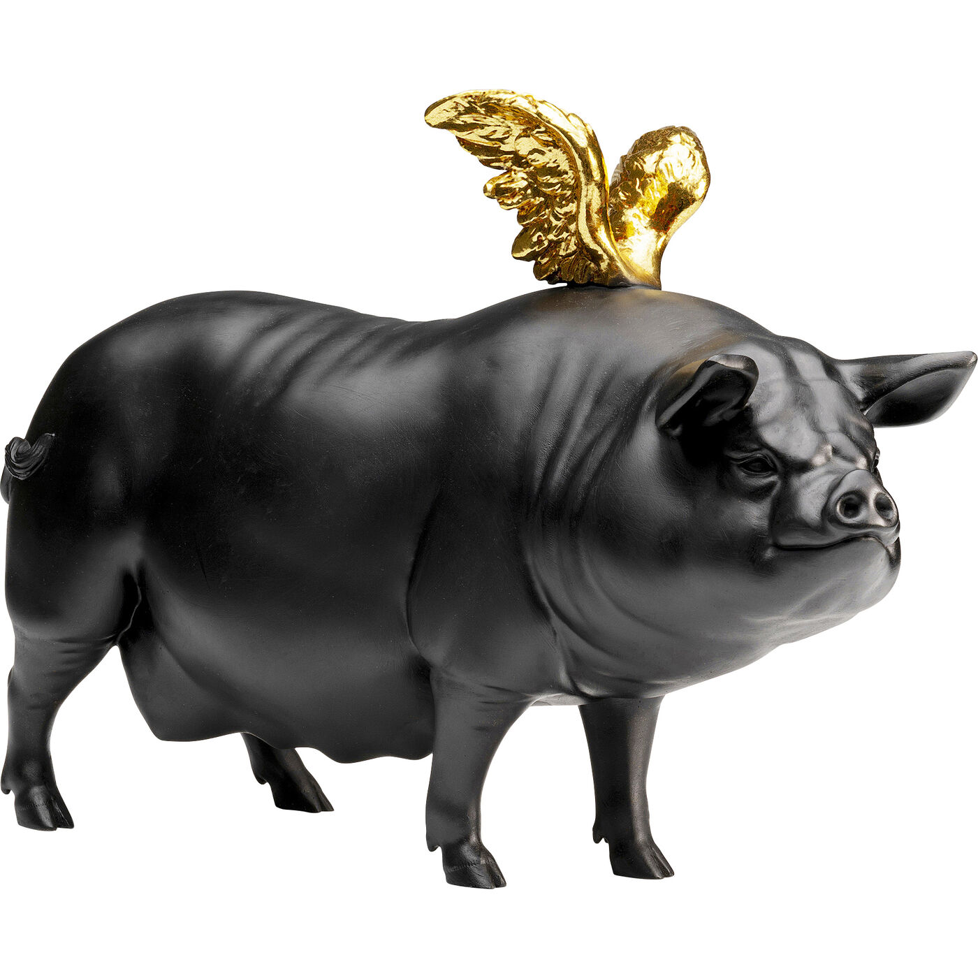 Фигура декоративная Flyin Pig Black 21cm KARE 56907