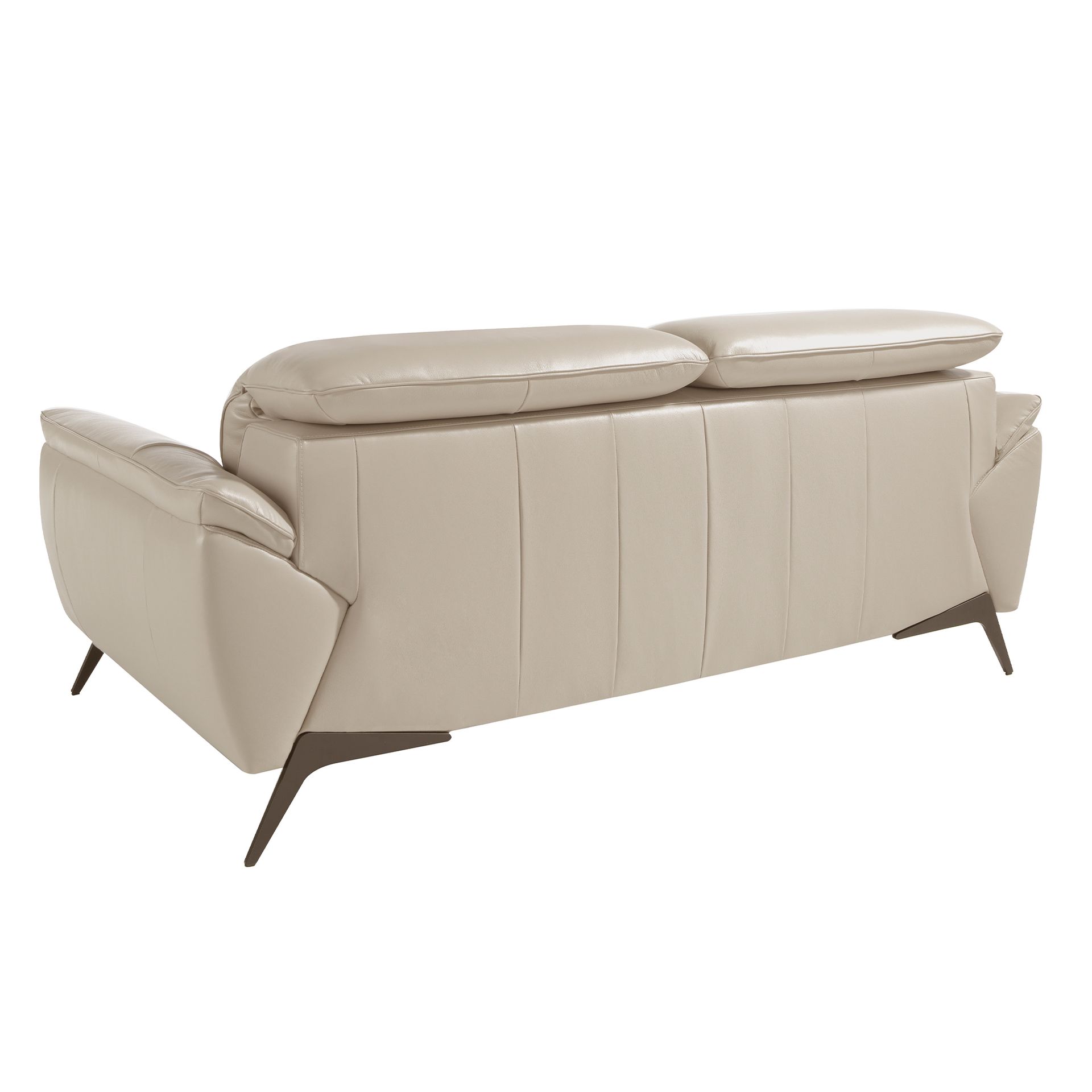 Диван 2-х местный 6131/KF072-2P-M5652 с обивкой из серо-бежевой кожи Angel Cerda