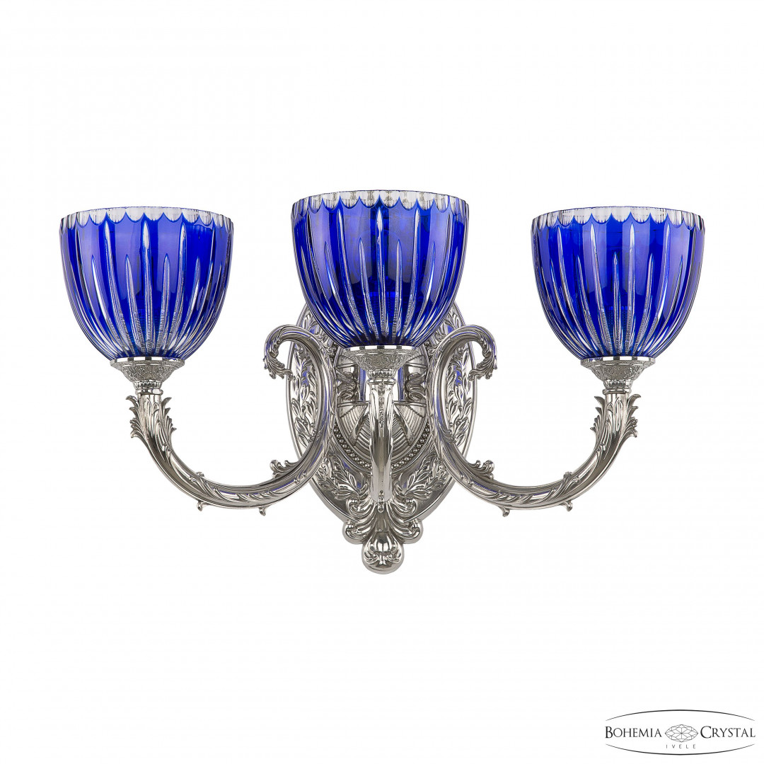 Бра бронзовые 7109B12/3/210 Ni P1 U Clear-Green/H-1J Bohemia Ivele Crystal