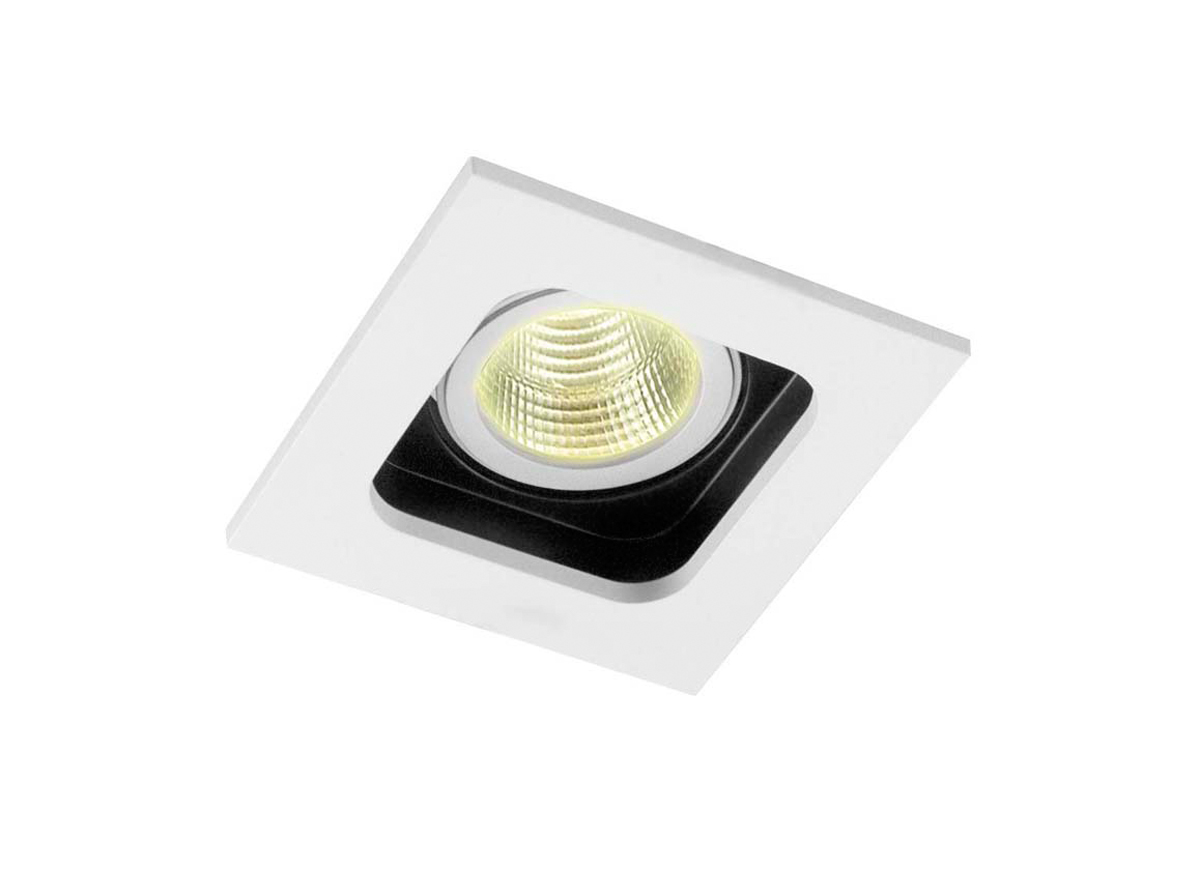 Поворотныйстраиваемый светильник под сменную лампу Donolux DL18614/01WW-SQ White/Black
