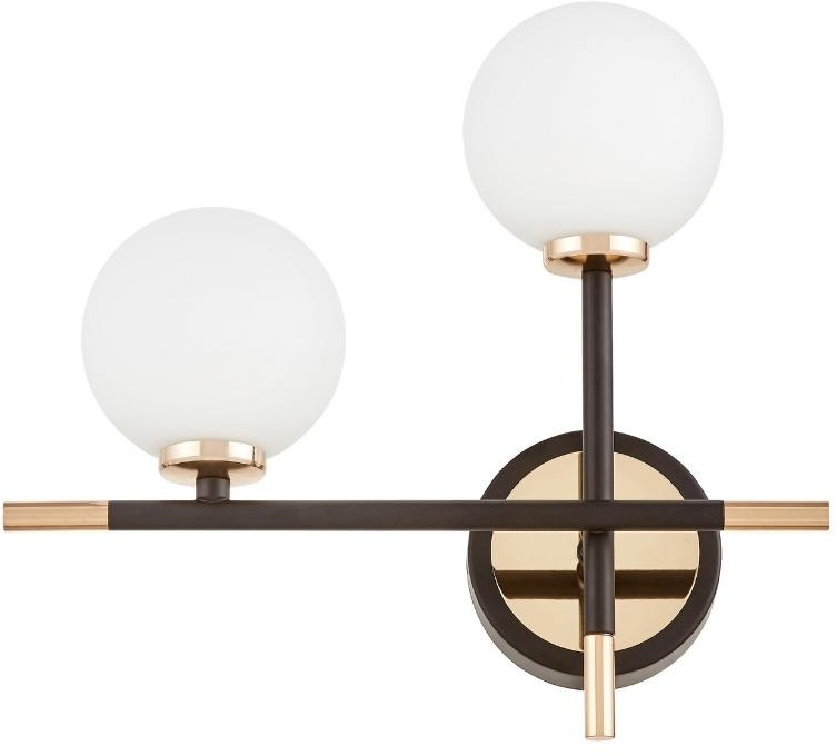 Настенный светильник Lumina Deco LDW 6033N-2 BK+FGD