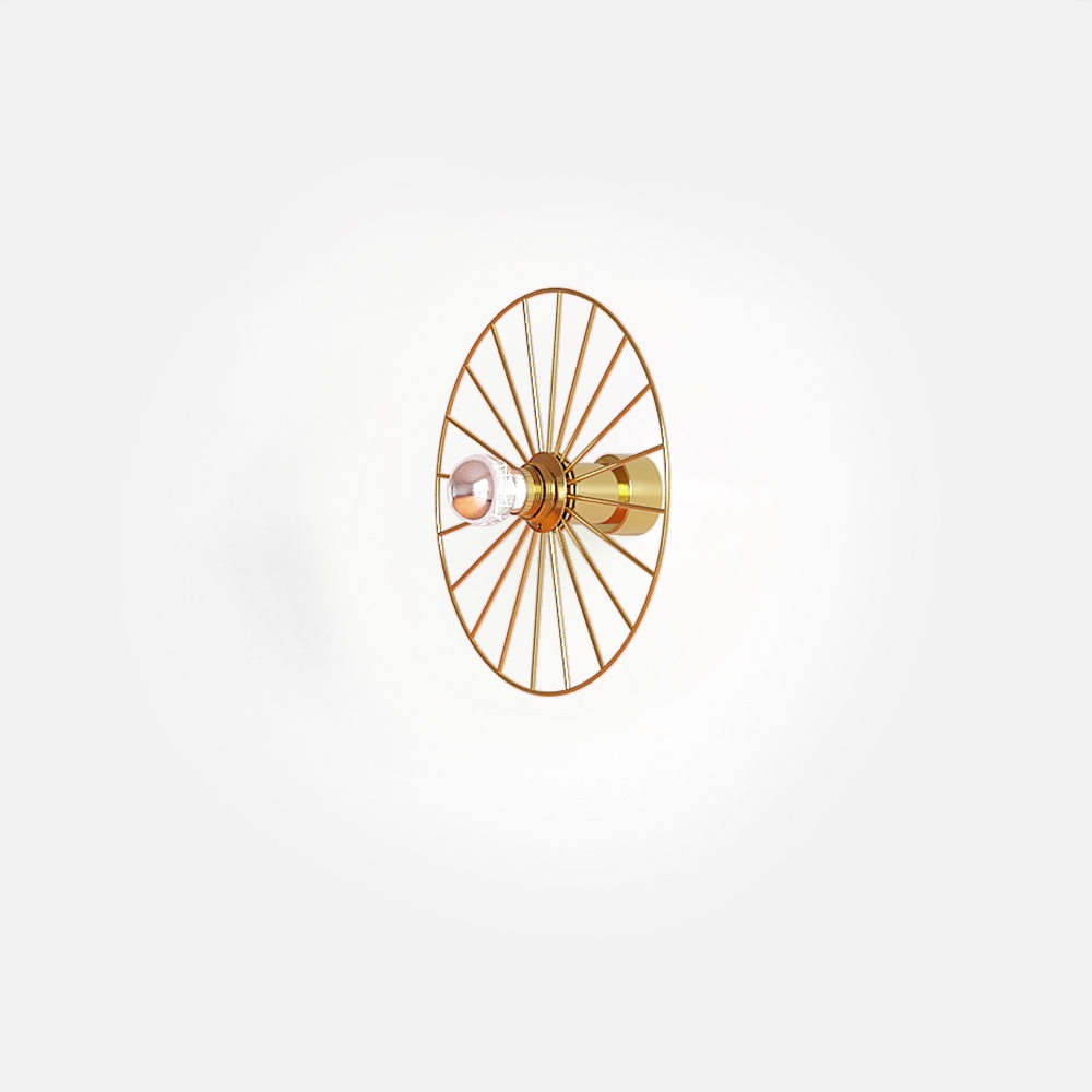 Бра Wheel 30 cm золотой + цоколь 25 cm золотой Aromas del Campo