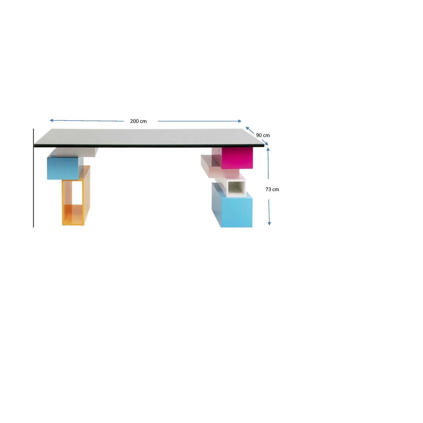 Стол письменный  KARE x Karim Rashid Pixel with glass top200x90cm KARE 70902