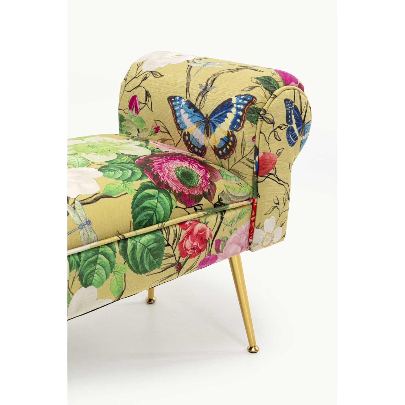 Скамья Wing Flower Fever Yellow 100cm KARE 71152