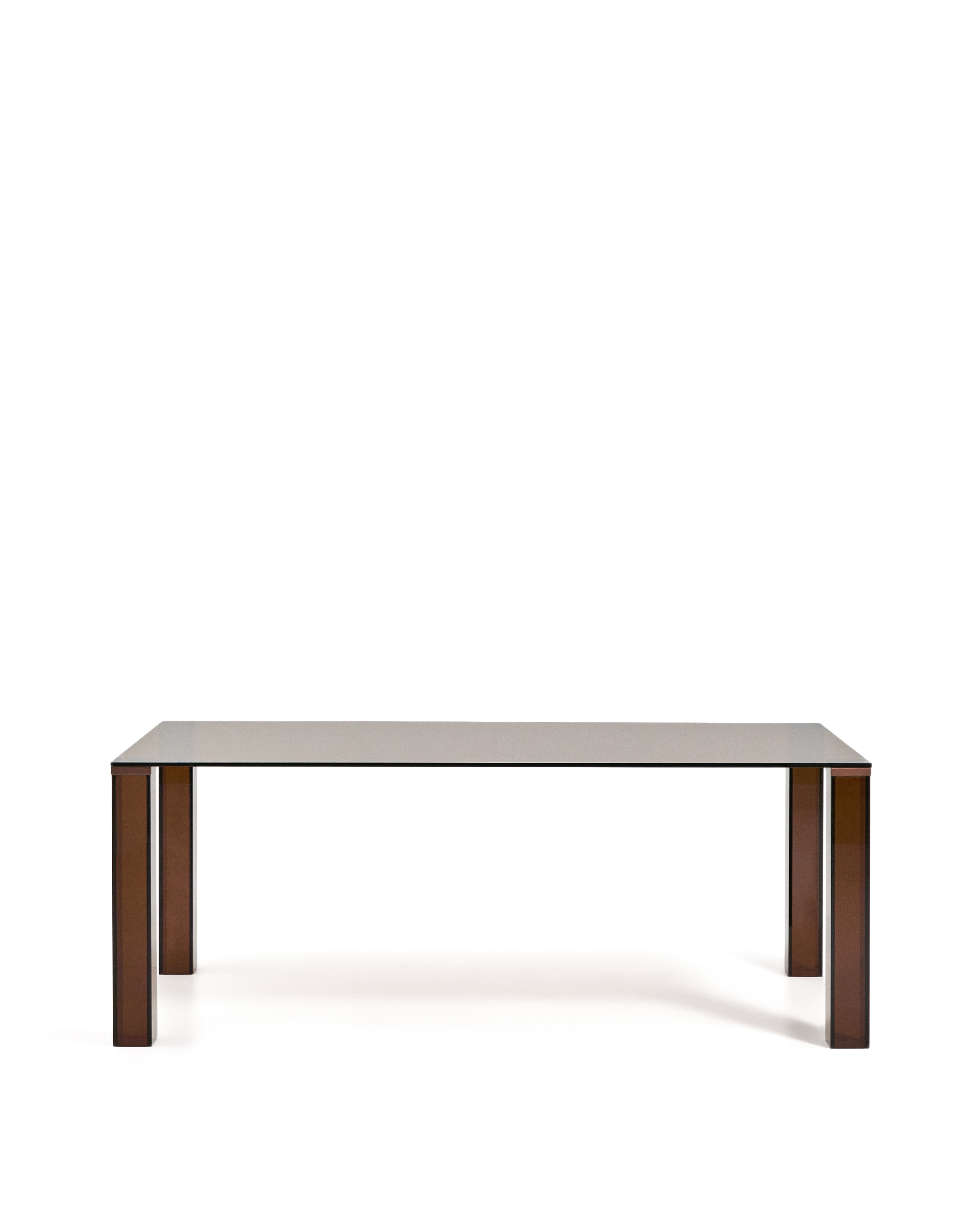 Стол Adularia из коричневого закаленного стекла 200 x 100 см La Forma 447715