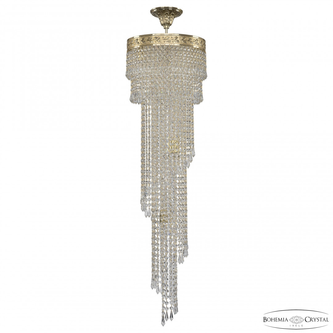 Люстра спираль хрустальная 83111/30IV-100 G Bohemia Ivele Crystal