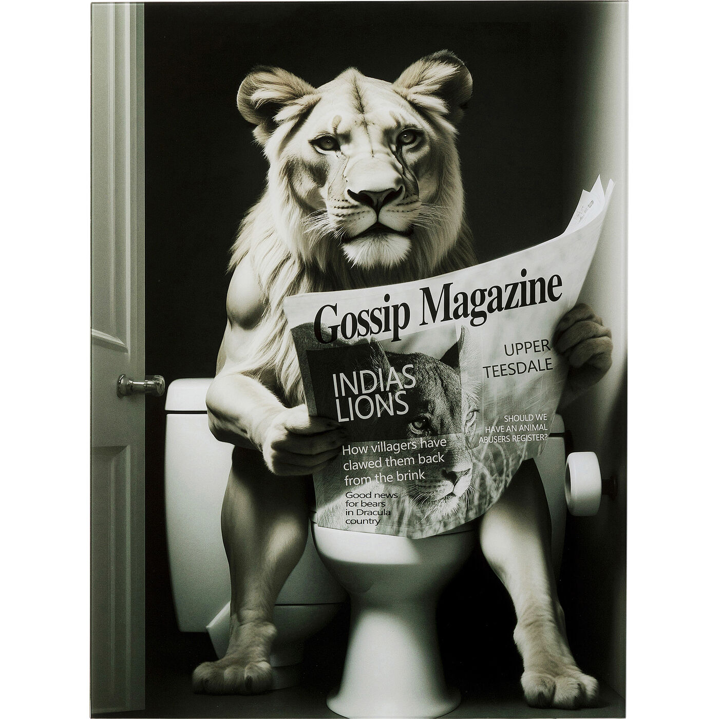 Картина стеклянная Bath Tiger 60x80 см KARE 56275