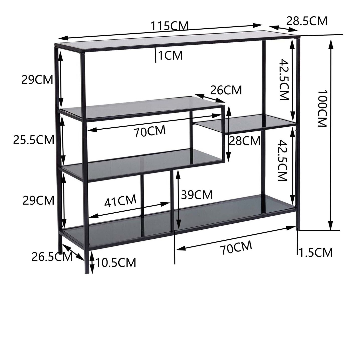 Стеллаж Loft Greige 115x100cm KARE 70660