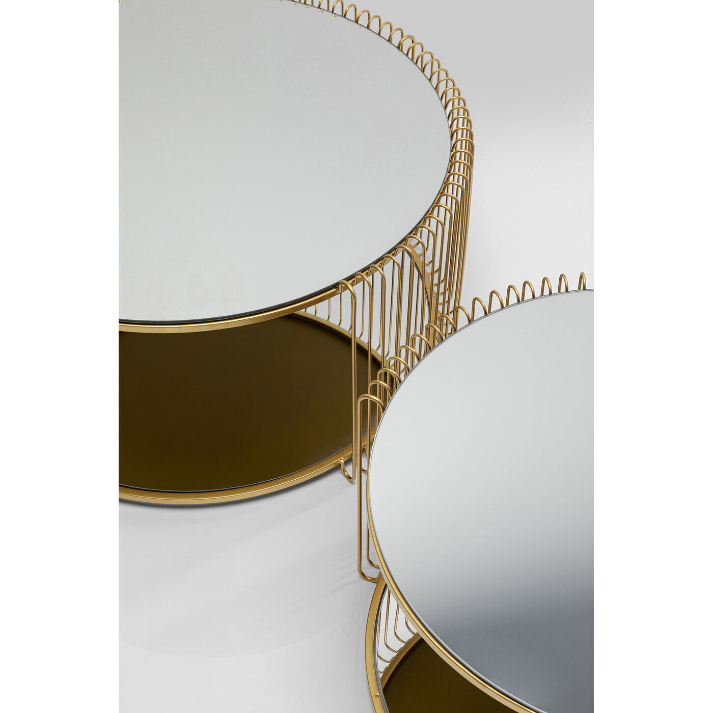 Стол кофейный Wire Double Brass (2 шт.) KARE 87674