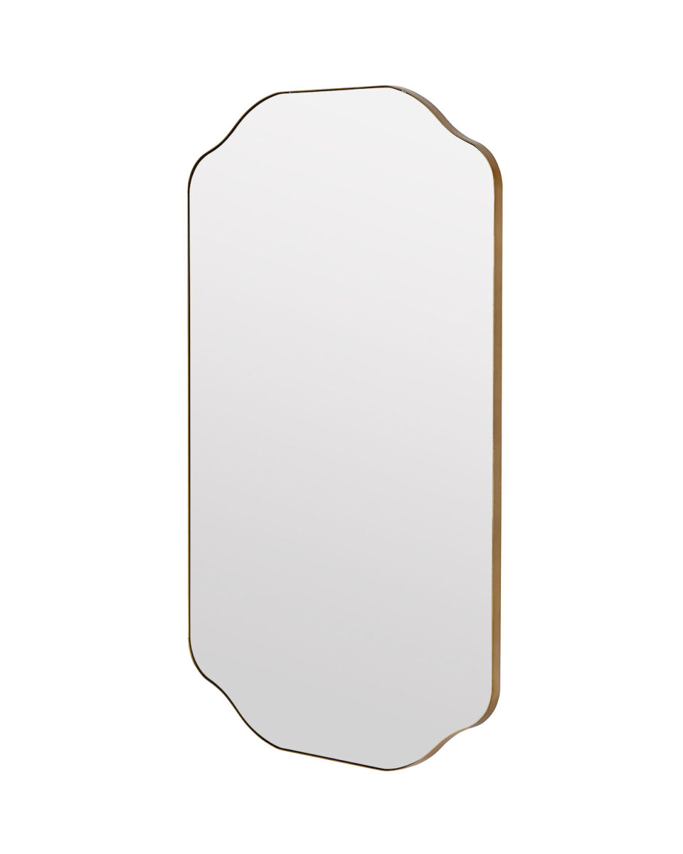 Настенное зеркало Элтон в золотой раме Louvre Home DWM090824PND