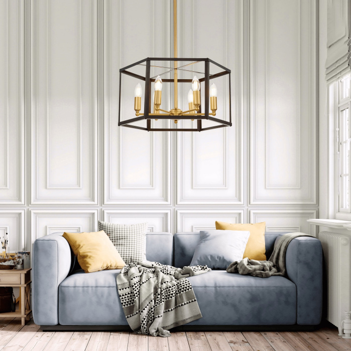 Подвесная люстра Lumina Deco LDP 1142-6 BK+MD