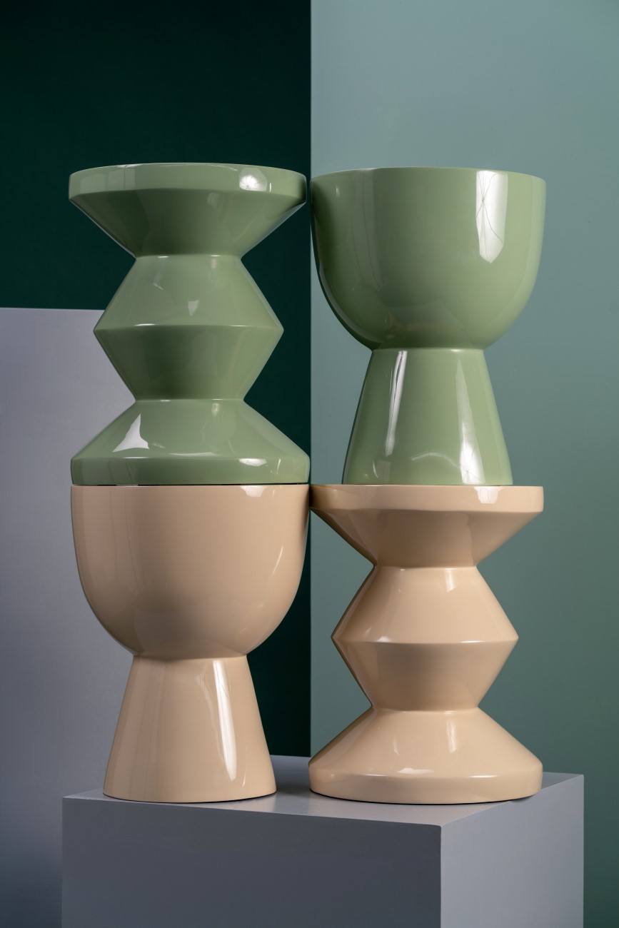 Приставной столик Pols Potten Tam Tam beige