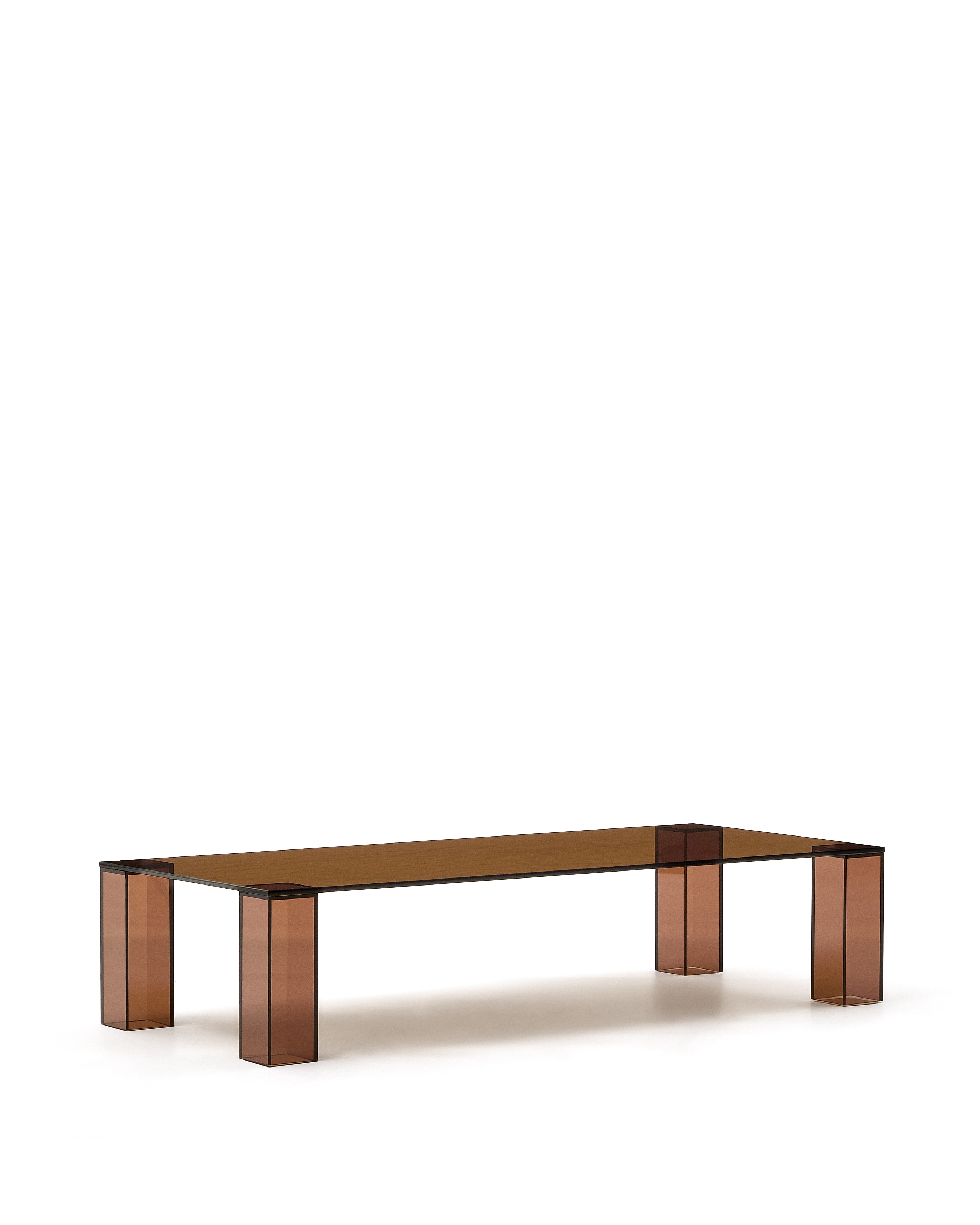 Журнальный столик Adularia из стекла коричневого цвета 140 x 60 La Forma (ex Julia Grup)