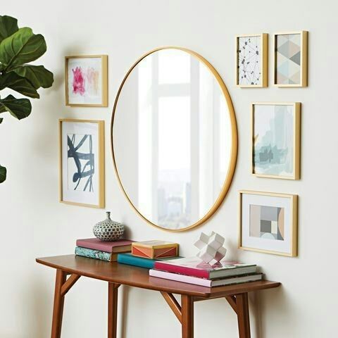 Ala M Gold Зеркало в тонкой раме Smal Art-Zerkalo SM002GL
