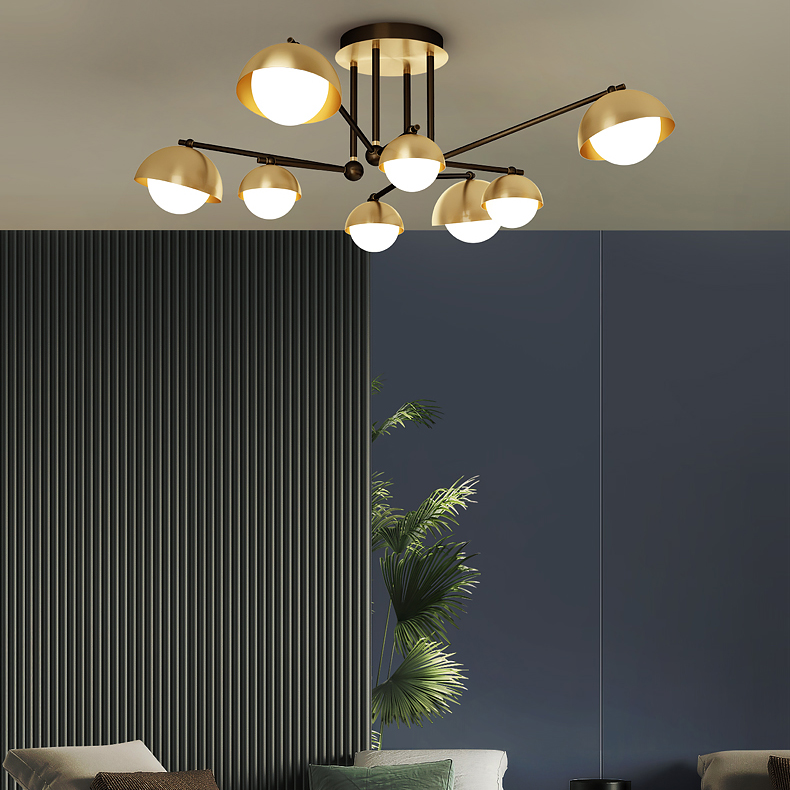 Потолочная люстра FABIANA L8 Brass Black by ImperiumLoft