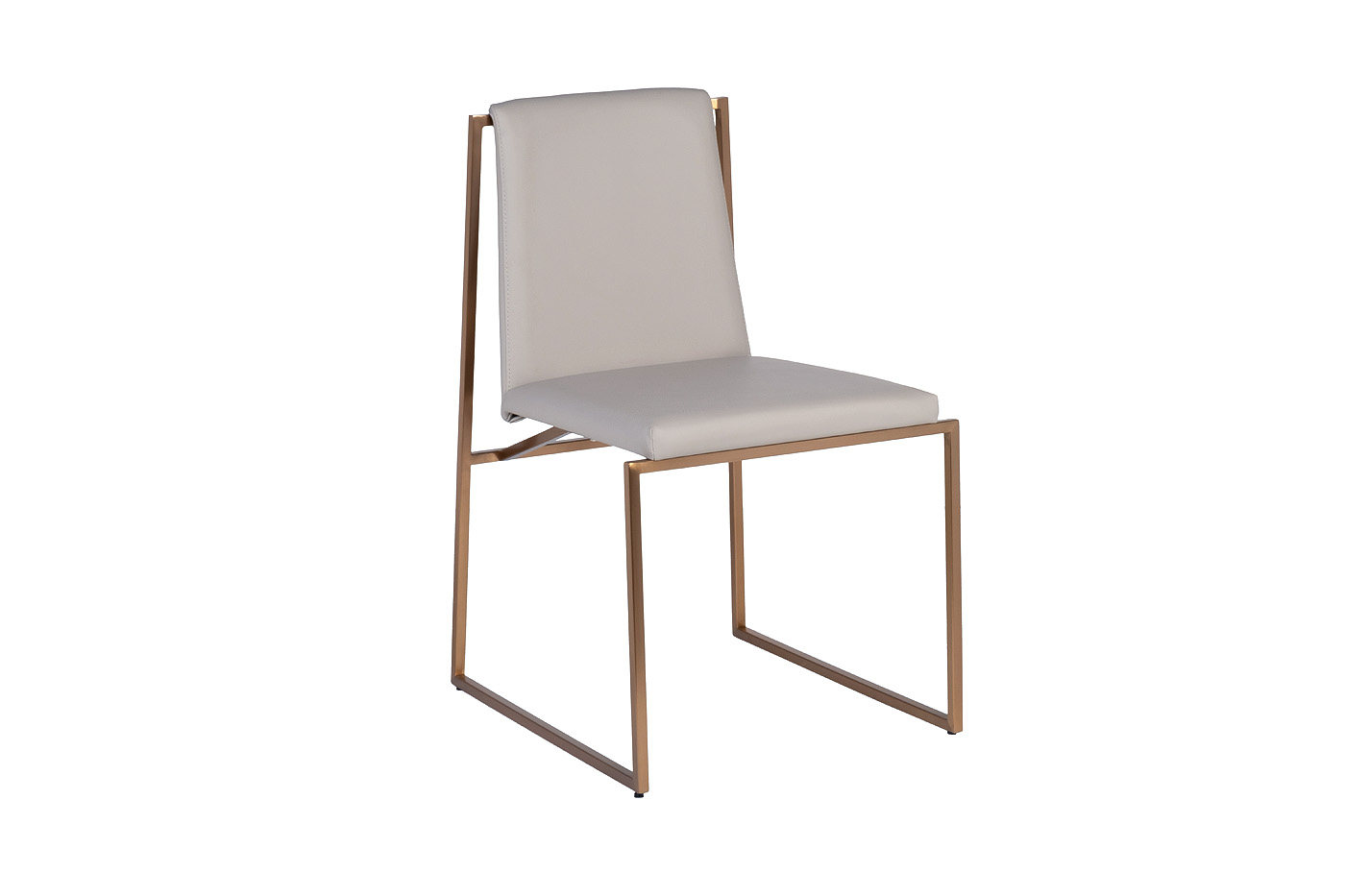 Стул из искусственной кожи серый Garda Decor 58DB-28019