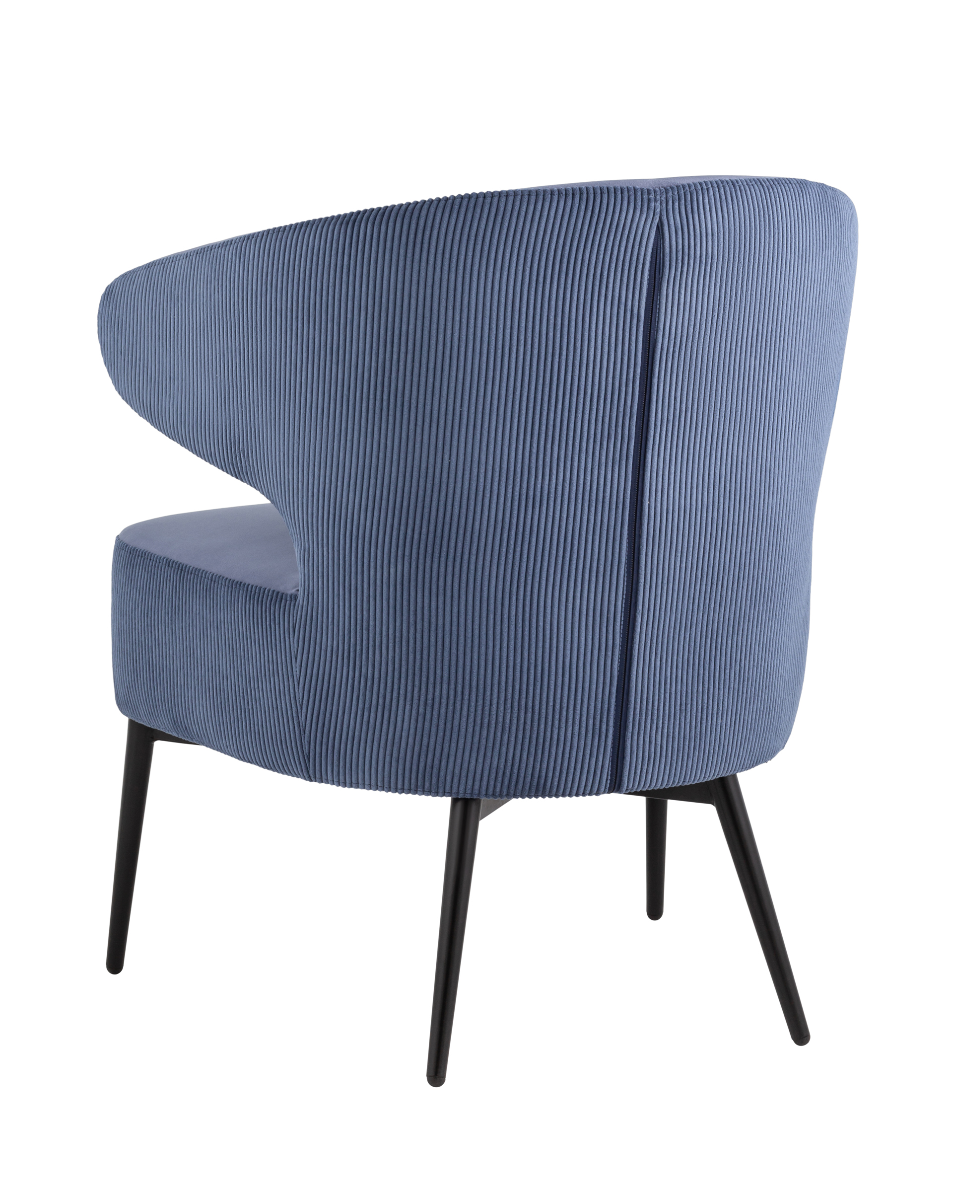 Кресло лаунж Royal Stripes велюр синий Stool Group
