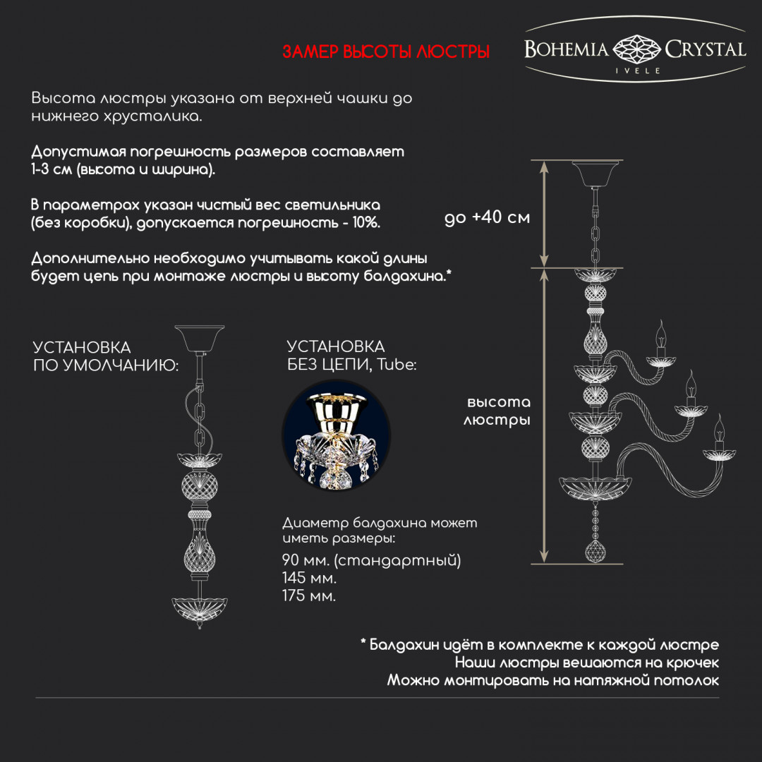 Люстра хрустальная 1415/24+12+6/530 Ni