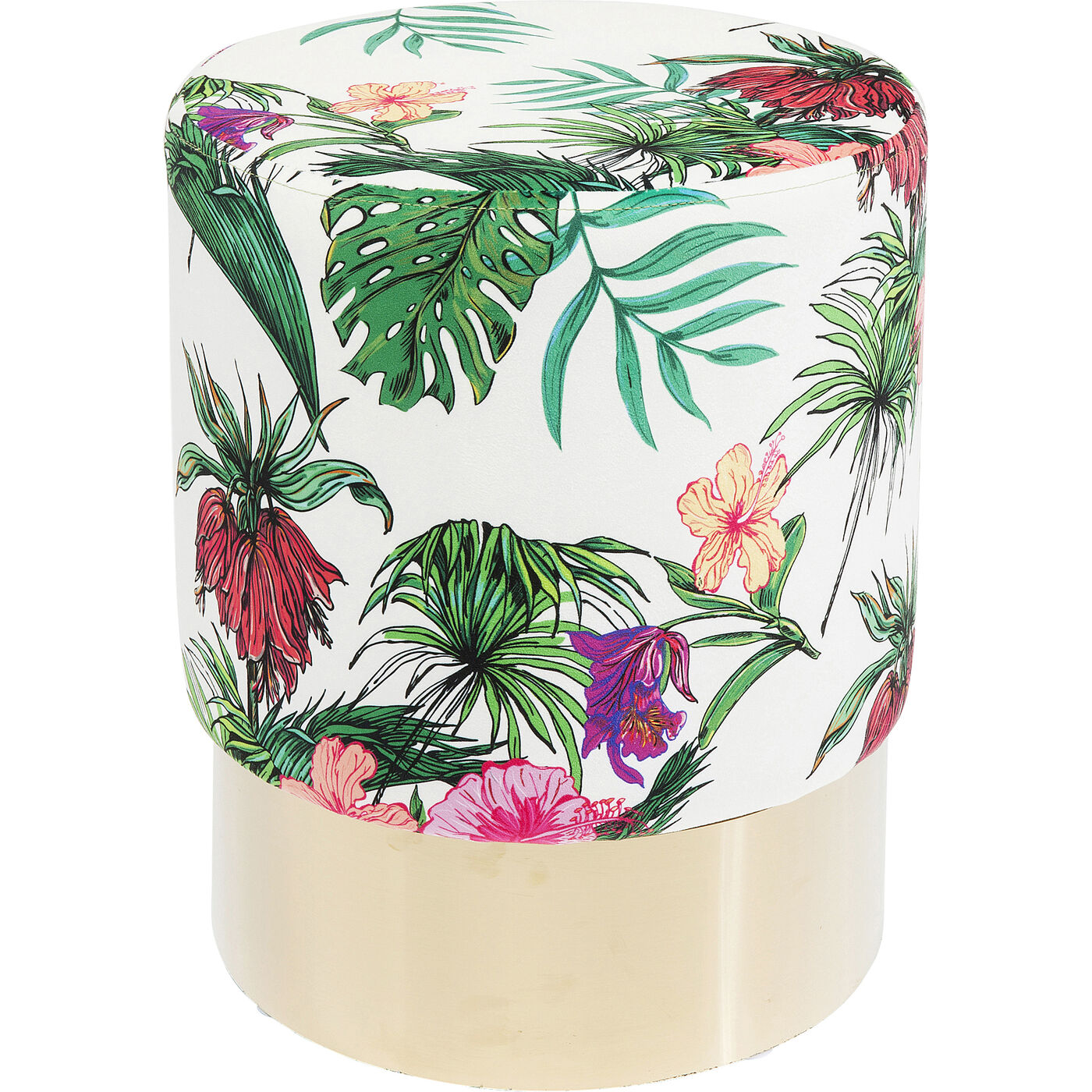 Пуф Cherry Jungle Brass Ø35 см KARE 83386