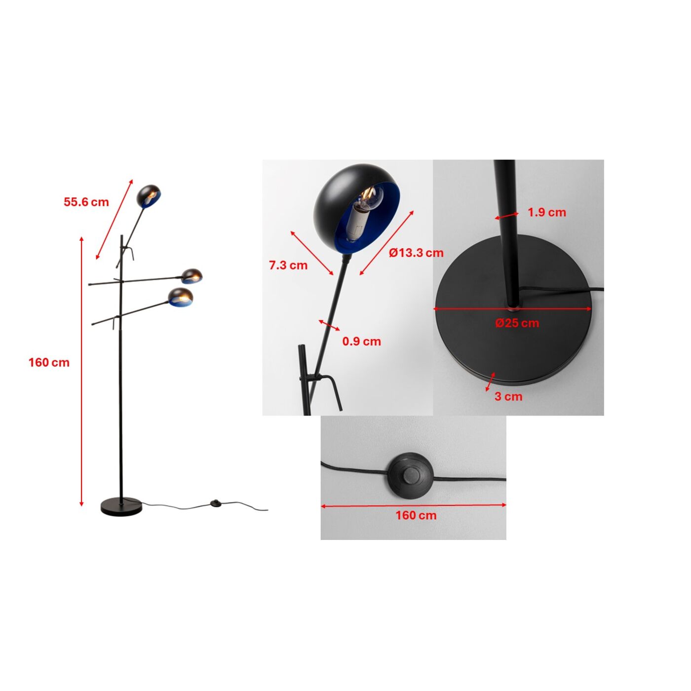 Светильник напольный Bola Trio 160cm KARE 56652