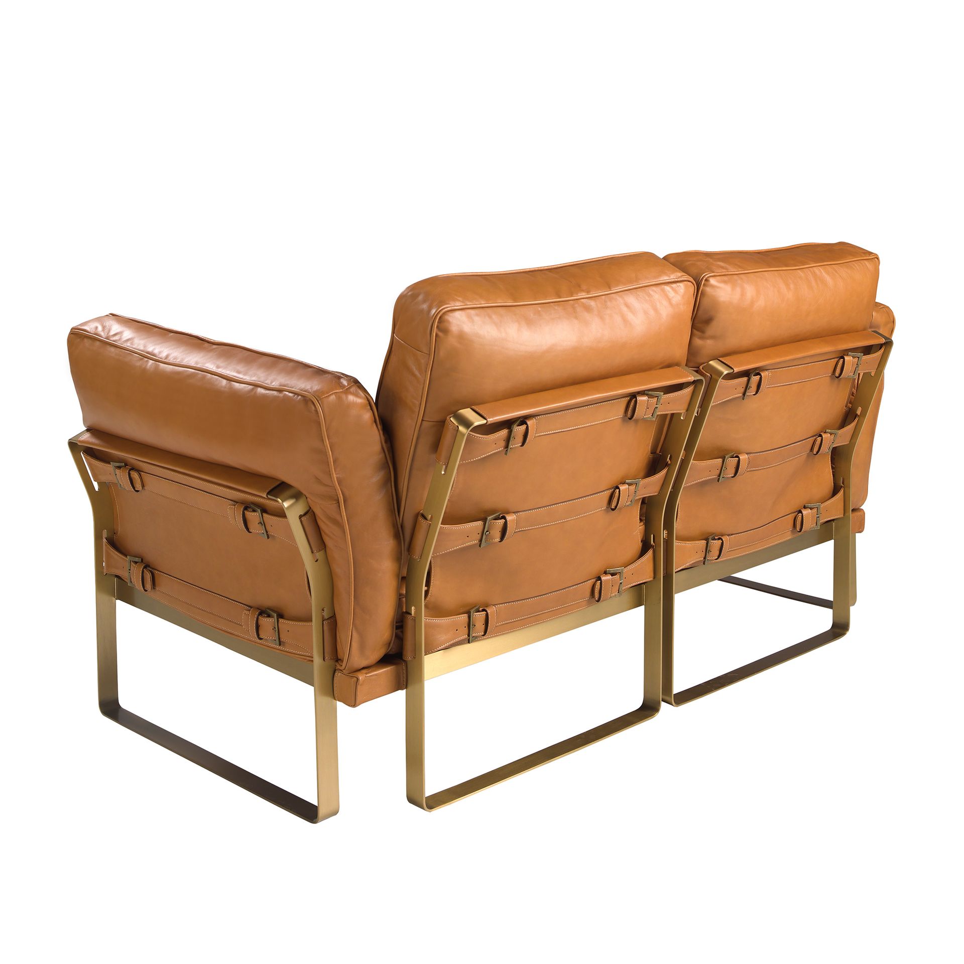2-местный диван из кожи цвета Camel 6229 Angel Cerda