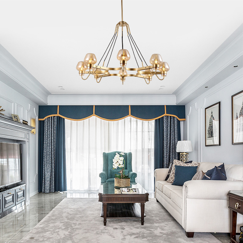 Люстра MONTALEMBERT by Studios 8 lamps Gold/Smoky by ImperiumLoft