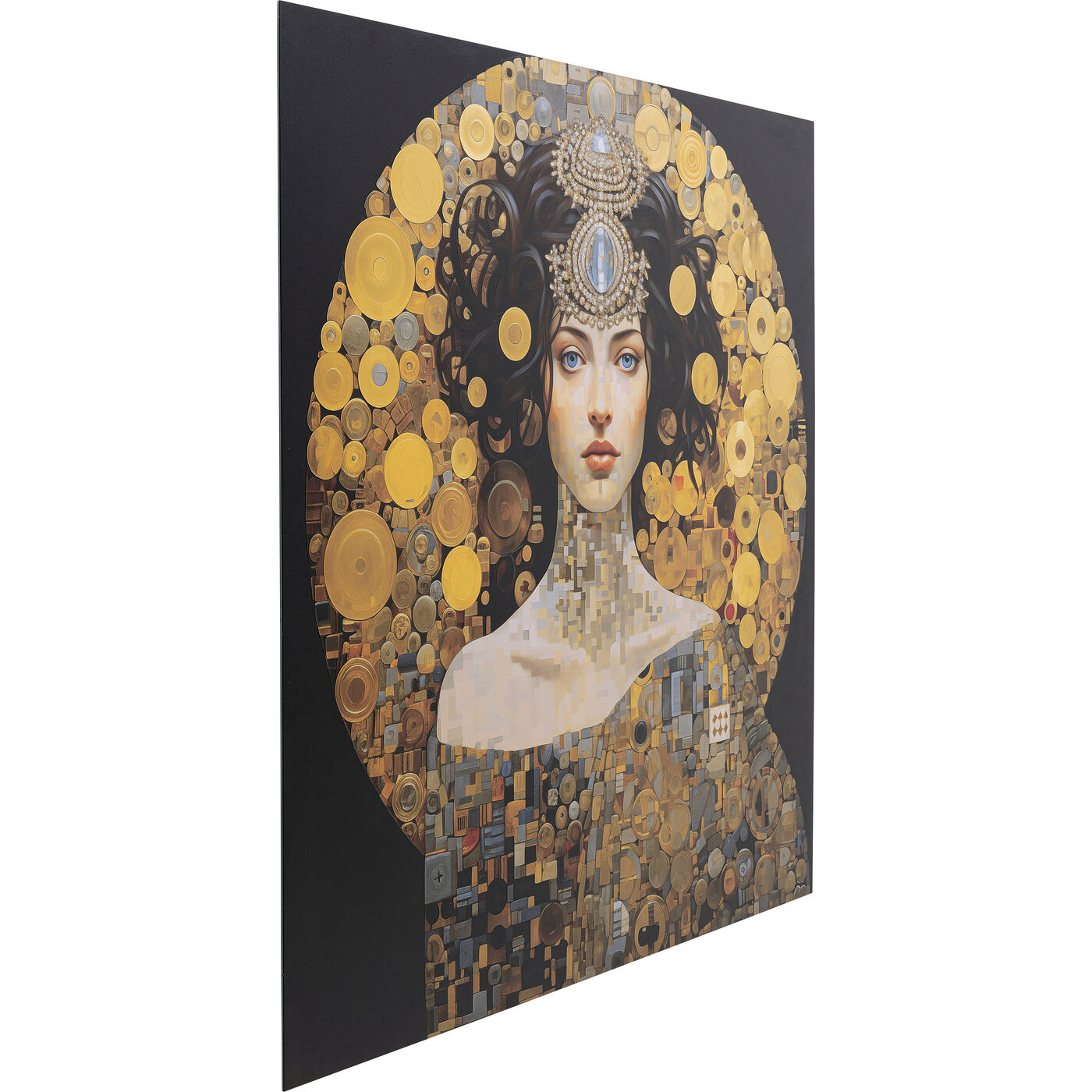 Картина стеклянная Art Nouveau Lady 3D 120x120cm KARE 56575