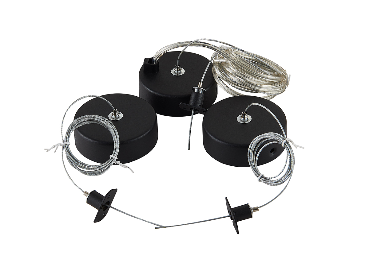 Подвеснойомплект дляруглого магнитного шинопровода Donolux Suspension kit DLM900RBlack