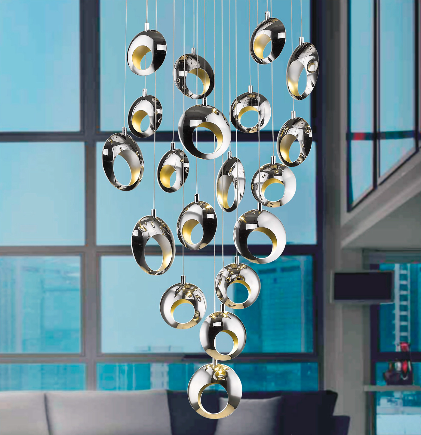 Подвесной светильник Delight Collection P98032-10 chrome