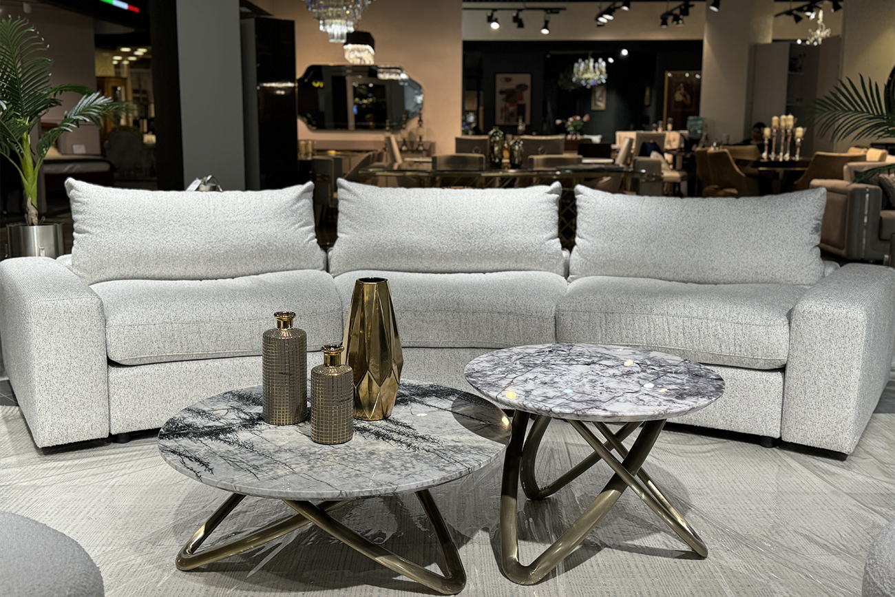 Комплект мебели №40 диван MANCHESTER радиусный Garda Decor koml-garda-40-manch